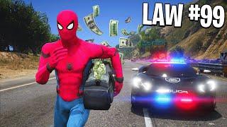 Breaking 100 Laws as MARVEL Characters in GTA 5 RP..