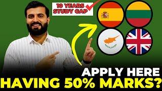 Having Low Marks? Study in Europe with 50% | 10 Year Study Gap Accepted!