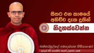 සිතට එන කාමයේ අනිච්ච දැක දුකින් නිදහස් වෙන්න#ven.Amadassana thero#pahura dharmayai obai#bana#buddha