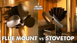 Heat Powered Stove Fan Showdown - Flue vs Stovetop