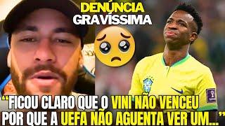 OLHA A REVOLTA DO NEYMAR COM O ROUBO DA BOLA DE OURO DO VINI JR HOJE