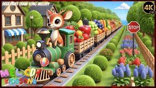 Deer’s Whimsical Fruit Train Ride  | Delightful Kids Song