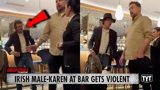 WATCH: Elderly Bar Patron KICKS Man During Violent Temper Tantrum