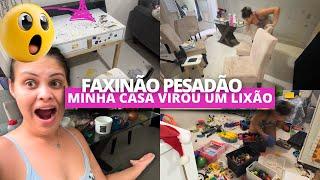 FAXINA PESADA | MINHA CASA ESTAVA UM LIXÃO | MOSTREI A REALIDADE