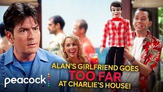 Two and a Half Men | Charlie Loses It When Alan's Girlfriend Throws a Party