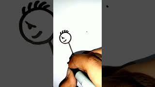 CARTOON OF MAN PLAYING CRICKET  ll EASY DRAWING ll#adityaartacademy #viral