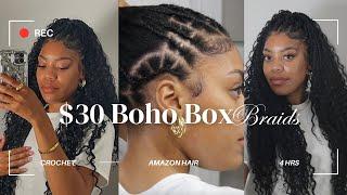 $30 Amazon Boho Box Braids | Illusion Crochet boho braids