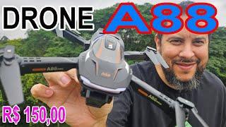 Drone A88 teste externo com vento como ligar qualidade da imagem e camera aplicativo