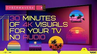 30 Minutes of 4K Visuals NO SOUND #tv #neon #discolights