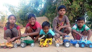 Mini Tractor Trolley 3 ParleG Loading || Tata Truck || Jcb || Tractors || Suraj technical