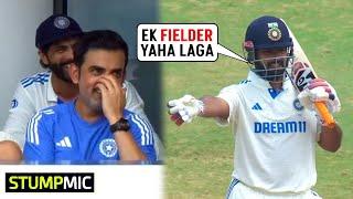 Stump Mic️ Gautam Gambhir's amazing reaction when Rishabh Pant settled Bangladesh's fielding