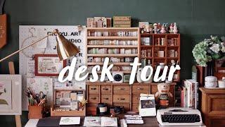 Desk Tour 3||北京十平米stuido插画工作室|手帐书桌收纳|整理文具好物by栗之酱