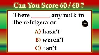 60 Mixed Eng Tenses Test | Verbs in English Grammar | English Practice Quiz | No.1 Quality English