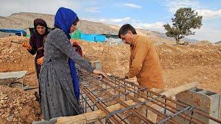 Continuing the process of building a house; Efforts and unity of the family to build a big house