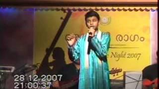 Nihal singing "Sangeethame Amara sallapame..'"