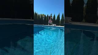 BIG BACKWARDS DIVE into Freezing Cold Swimming Pool #shorts