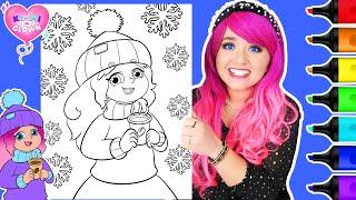 Coloring Kimmi The Clown Winter Wonderland Coloring Book | Coffee & Snowflakes Coloring Page