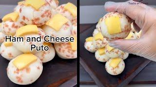 NO EGG! HAM AND CHEESE PUTO RECIPE | HOW TO MAKE PUTO | Panlasang Pinoy