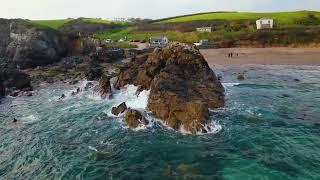 Cornwall! 4k drone footage of the Lizard Peninsula. Lizard point, Cadgwith and Kennack Sands. Relax.