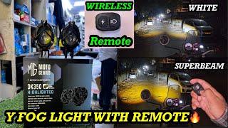 Y FOG LIGHTS WITH WIRELESS REMOTE 60W+60W POWER || DELIVERY AVAILABLE CONTACT 9999821600