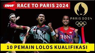 TERBARU TOP 10 DAFTAR Sementara PEMAIN LOLOS KUALIFIKASI OLIMPIADE PARIS 2024