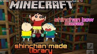 Shinchan made library | shinchan minecraft | shinchan bow masao | shinchan | by xyz gamxr |xyz gamxr