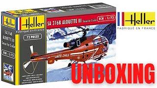 Heller Alouette III 1/72 scale - Unboxing