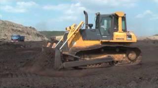 KOMATSU D65 DOZER AT WORK IN A COAL MINE IN ROMANIA