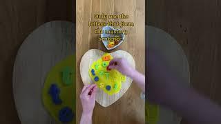 Have you tried this fun reading game for kids? Magnetic Letters Mystery Sentence Challenge!