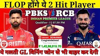 Punjab Kings vs Royal Challengers Bengaluru Dream Team || PBKS vs RCB Fantasy Prediction