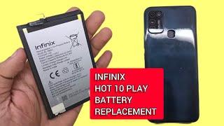 infinix hot 10 play battery replacement | how to change infinix hot 10 play battery #battery #repair