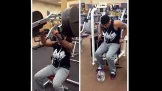 Ben Donlow doing Hammer Incline Press/ Dips on Machine. -DieselDonlow