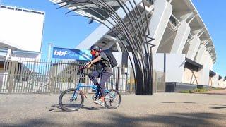 first Sunday ride with the Polygon Urbano 5 folding bike in Perth Western Australia