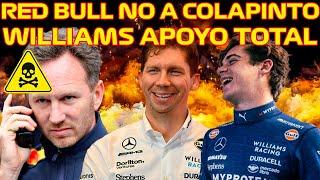 COLAPINTO CUENTA CON EL RESPALDO TOTAL DE WILLIAMS COMO PILOTO DE F1 Y RED BULL F1 CONFIRMA EL NO