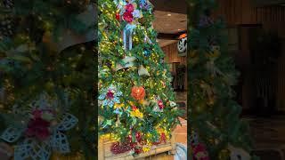 2024 Polynesian Resort Christmas Tree is up! Love the holiday decorations this year. #shorts #disney