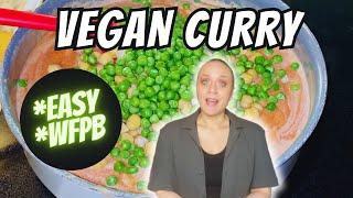 EASY VEGAN CURRY RECIPE - whole food plant-based chickpea curry