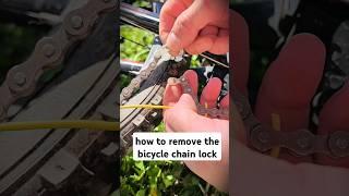 how to remove the bicycle chain lock #brilliant