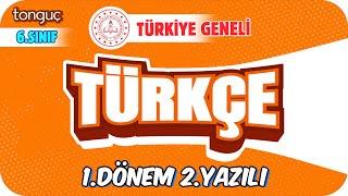 TÜRKİYE GENELİ 6.Sınıf Türkçe 1.Dönem 2.Yazılıya Hazırlık  #2024