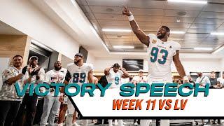 WEEK 11 LOCKER ROOM SPEECH AFTER WIN AGAINS LAS VEGAS RAIDERS