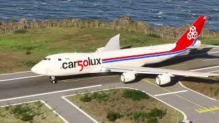 Very Extreme! CARGOLUX B747 Takes Off From Short Runway #aviation #fly