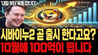 [시바이누 코인 전망]시바이누2 출시한다고요? 10월에 100억이 됩니다 #시바이누#시바이누코인 #밈코인 #시바이누 #비트코인 #뉴스 #이더리움