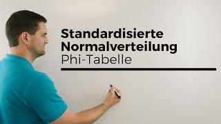 Standardisierte Normalverteilung, Phi-Tabelle, ablesen | Mathe by Daniel Jung