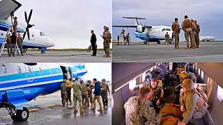 U.S. Military Evacuation Training on C-146A Wolfhound - Exercise Northern Viking