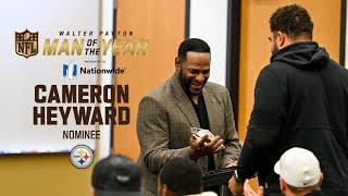 Jerome Bettis surprises Cam Heyward with Walter Payton NFL Man of the Year nomination