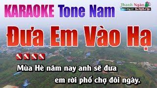 Đưa Em Vào Hạ Karaoke Tone Nam   Nhạc Sống Thanh Ngân