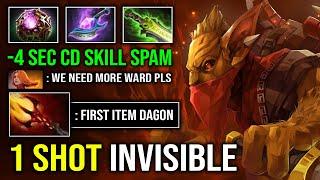 WTF First Item Max Dagon 1 Shot Invisible -4 Sec CD Shuriken Skill Spam Mid Bounty Hunter Dota 2