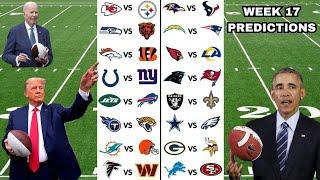 US Presidents Predict Week 17 of the NFL Season