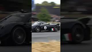 Pagani Huayra R V12 Acceleration In The Wet At The 2023 Goodwood Festival of Speed Hill Climb #car