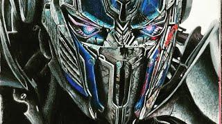 Transformer 5 nemesis prime color pencil drawing/How to draw Transformer Optimus Prime / 트랜스포머