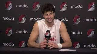 Deni Avdija Postgame Interview | Portland Trail Blazers 113, New York Knicks 114 | March 12, 2025